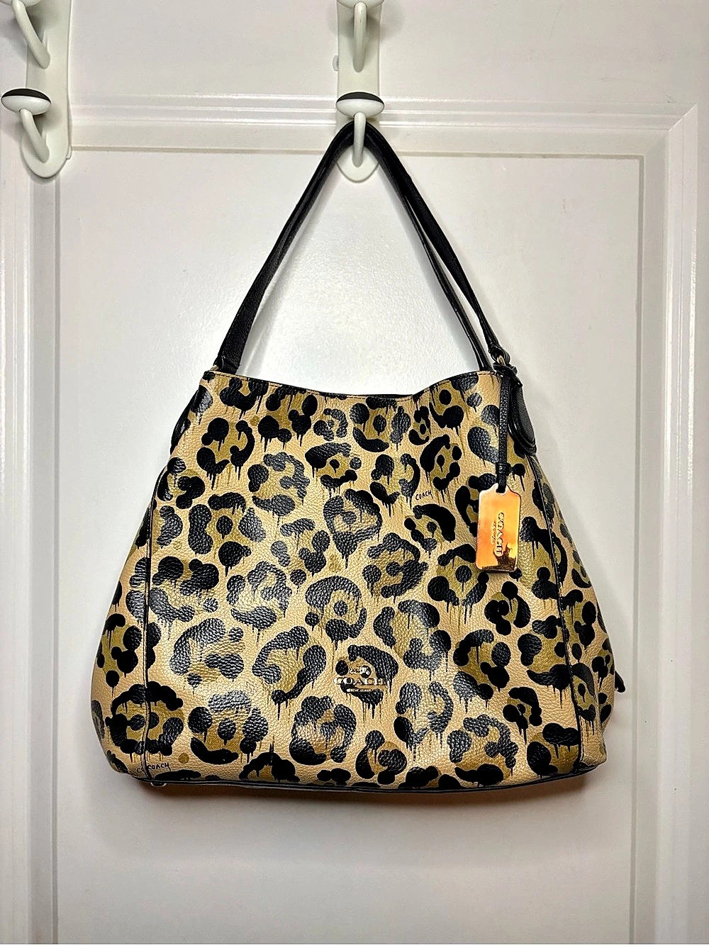 Coach Wild Beast Edie 31 Shoulder Bag in Leopard Print Leather (Style 36453)